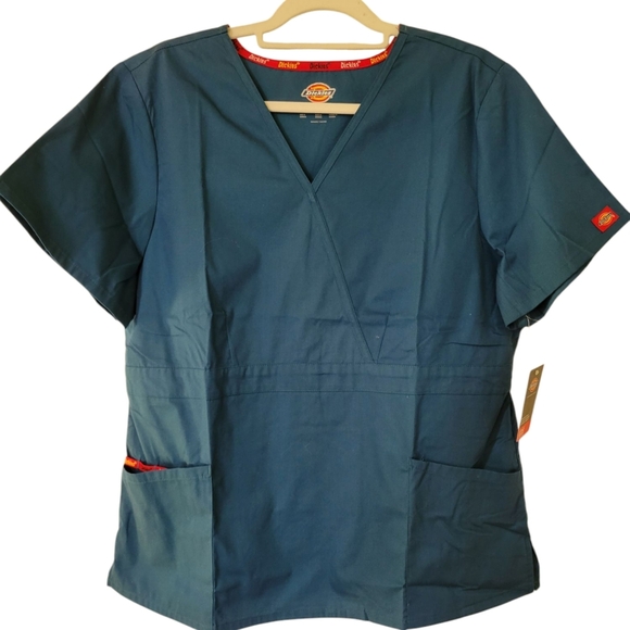 Dickies Women's Blue Scrub Top - Picture 1 of 10